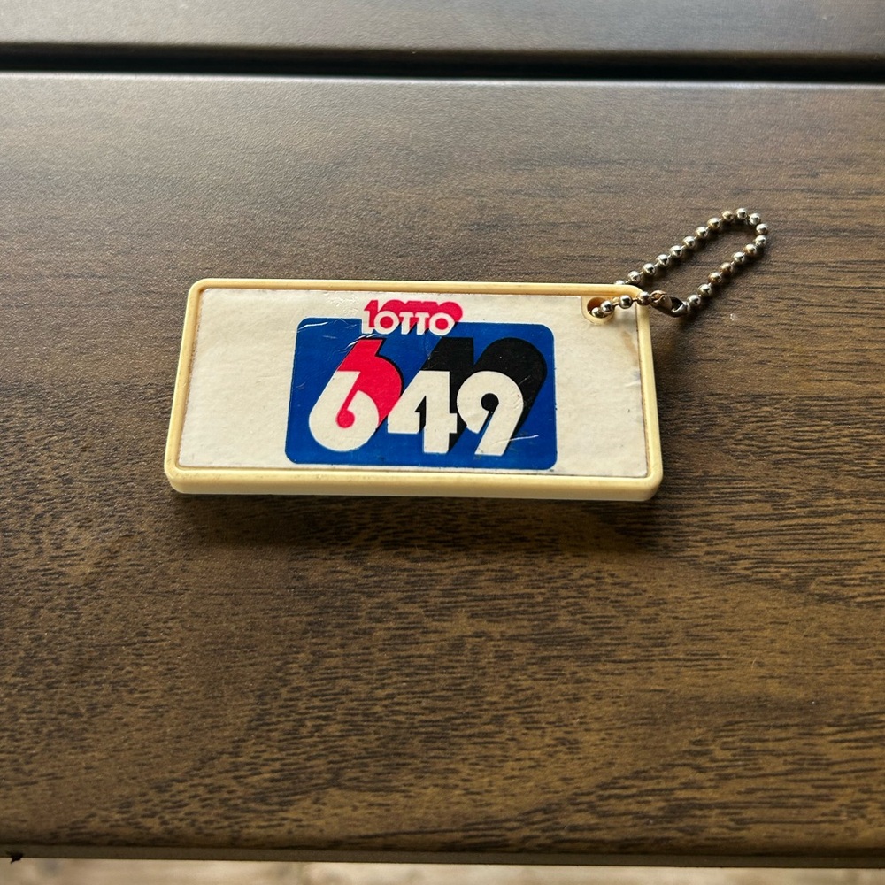 Vintage Lotto 6/49 Keychain Number Picker